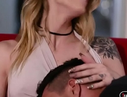 Tgirl Casey Kisses sucks and bareback anal ride on guys cock