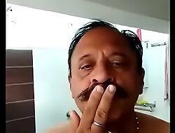 INDIAN Aged MAN TAKE BATH
