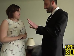 Chubby lady Laura Louise gets mouth screwed and imprecise sex