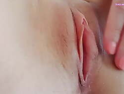 Close-up dishevelled wet crack orgasm