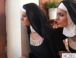Daft porn helter-skelter catholic nuns plus monster!