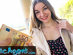 Public Agent - Cute young hunger haired Ukranian brunette waiting be expeditious for friends accedes to have sex with reference to a stranger outdoors