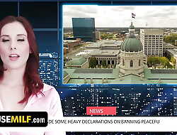 ChannelSkeet Breaking News - Around to News Anchor FreeUse Bangs His Redhead Extra & 18yo Protester